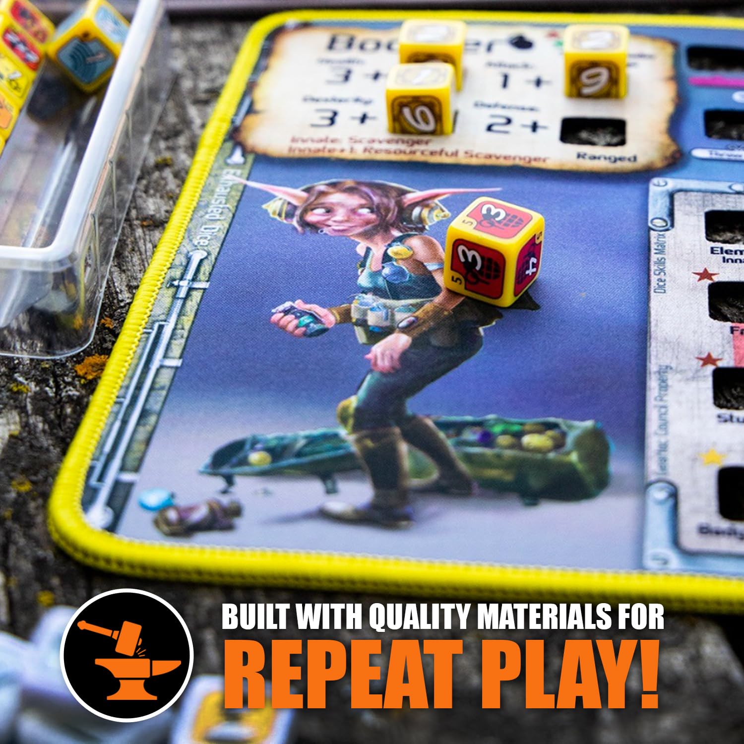 Chip Theory Games Too Many Bones edge-stitched neoprene mat delivers tactile grip and durability