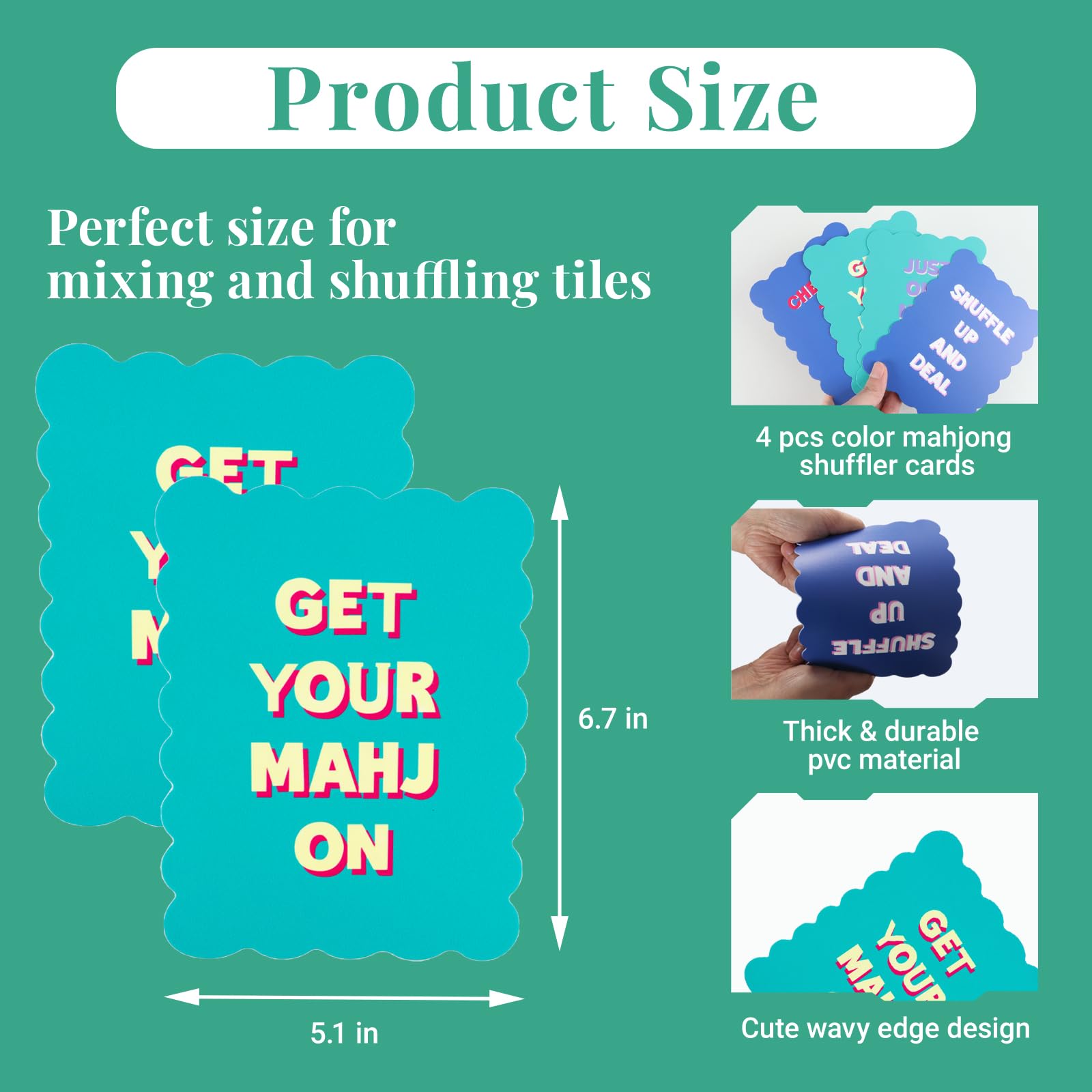 Chiplesier Mahjong shuffler blue front view enables fast hands-free shuffling.