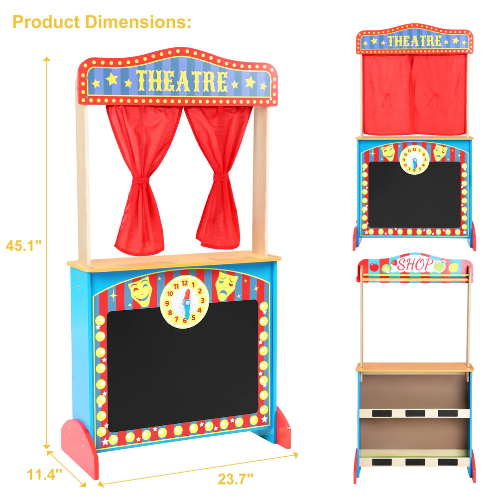 CHIUHEI Deluxe Puppet Theater hand and finger puppet set supports varied storytelling.