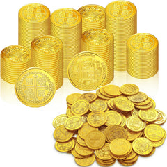 Chivao 300 Pcs Gold Coins for treasure decor and party fun