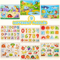 Chivao alphabet peg puzzles for toddlers support letter recognition and cognitive play