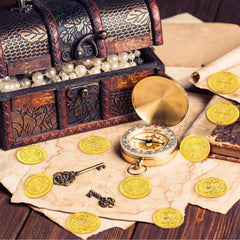 Chivao bright gold coins add sparkle to pirate-themed events