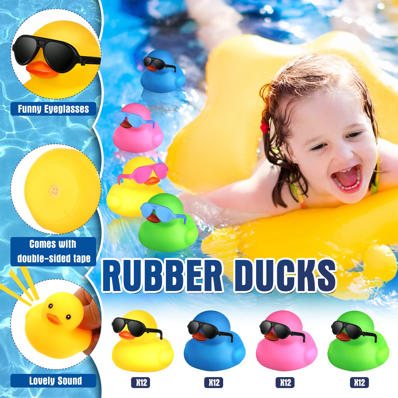 Chivao colorful ducks decorate parties with vibrant, cute decor touches.