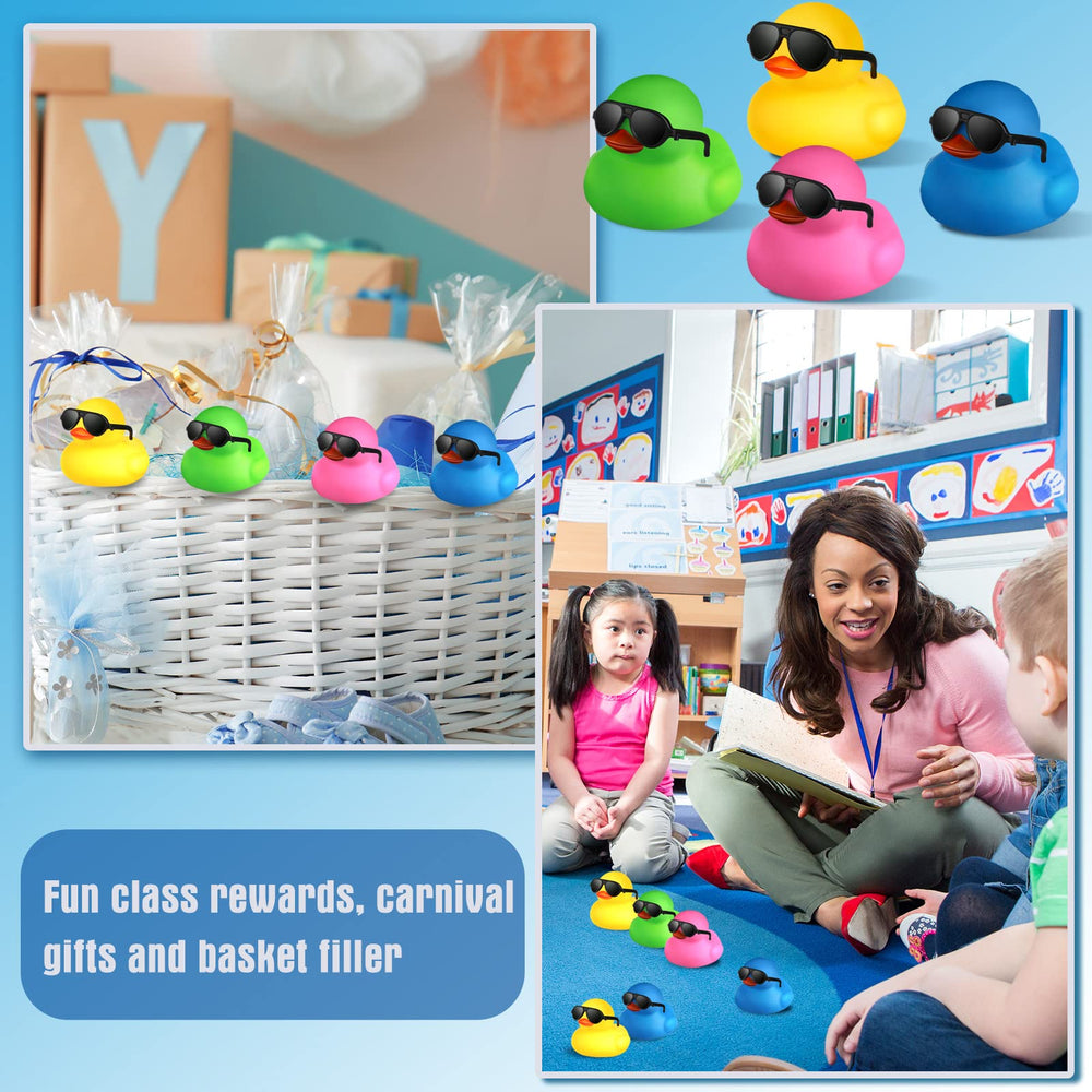 Chivao ducks with sunglasses decorative display for photos and DIY crafts.