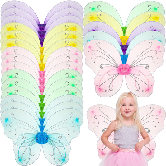 Chivao fairy wings pack of 20 multicolor for shared dress-up fun.