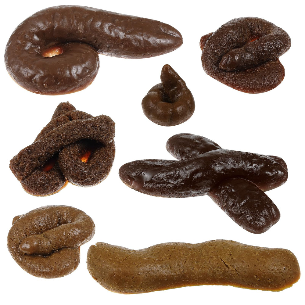 Chivao fake poo seven-styles pack shows lifelike shapes for playful pranks.