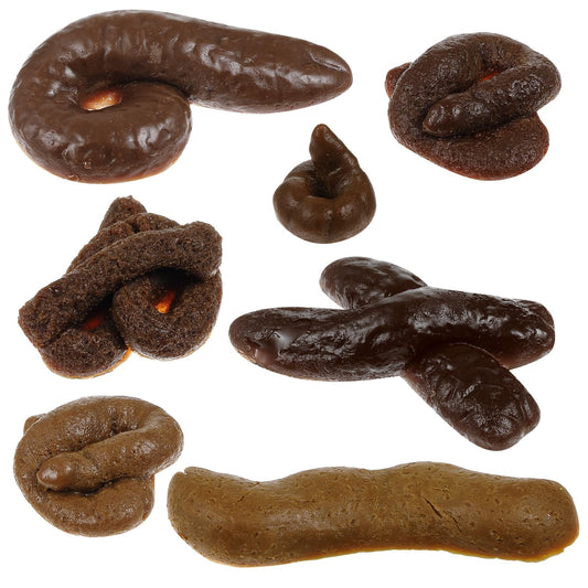 Chivao fake poo seven-styles pack shows lifelike shapes for playful pranks.
