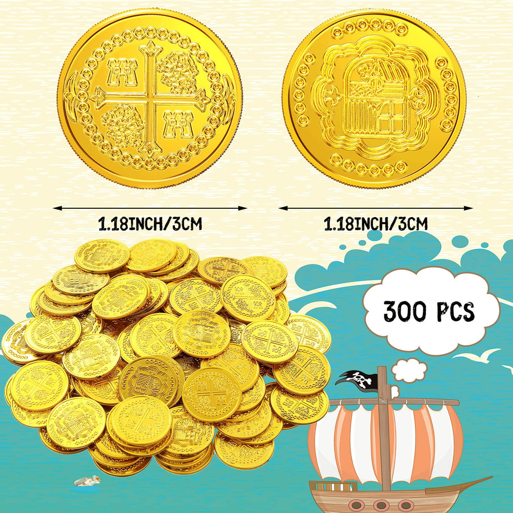 Chivao gold coins for pirate party favors and scavenger hunts
