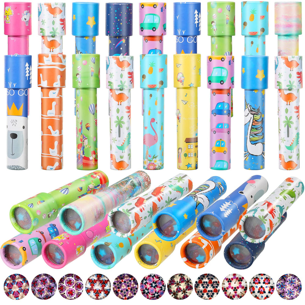 Chivao kaleidoscope 30-pack varied designs offer colorful patterns for curious kids.