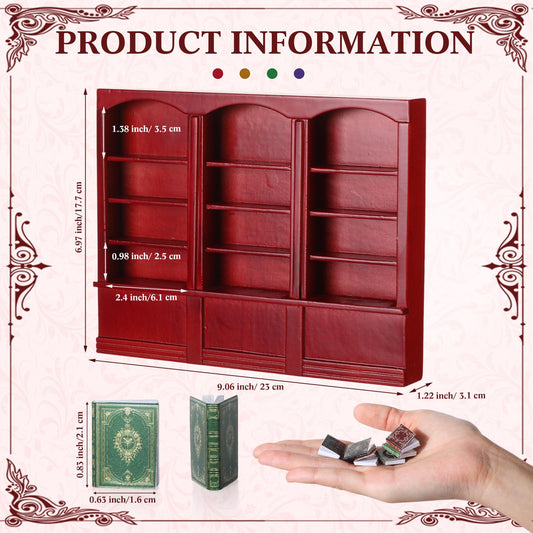 Chivertion 48 miniature books set enhances dollhouse library scenes