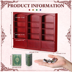Chivertion 48 miniature books set enhances dollhouse library scenes