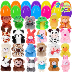 CHMYWJ easter eggs with plush animals inside for exciting egg hunts and prizes
