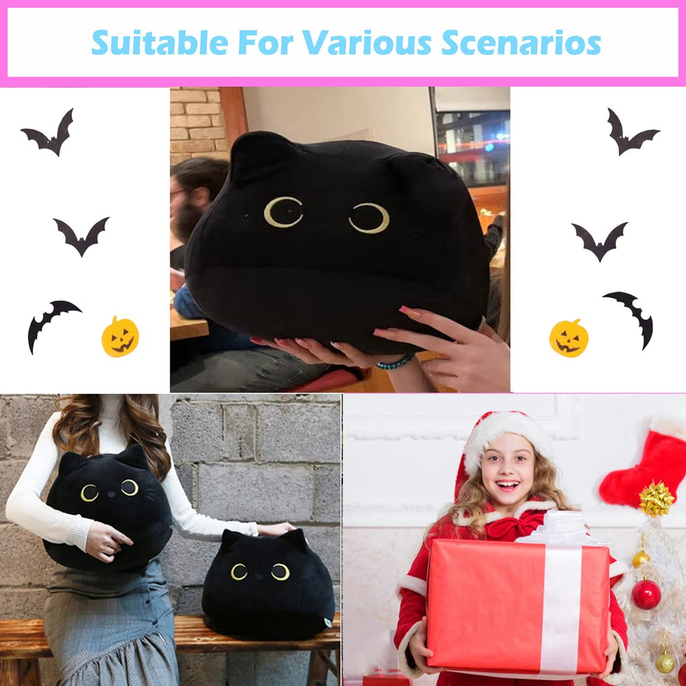 CHNBF 3D Black Cat Plush bedtime companion for kids