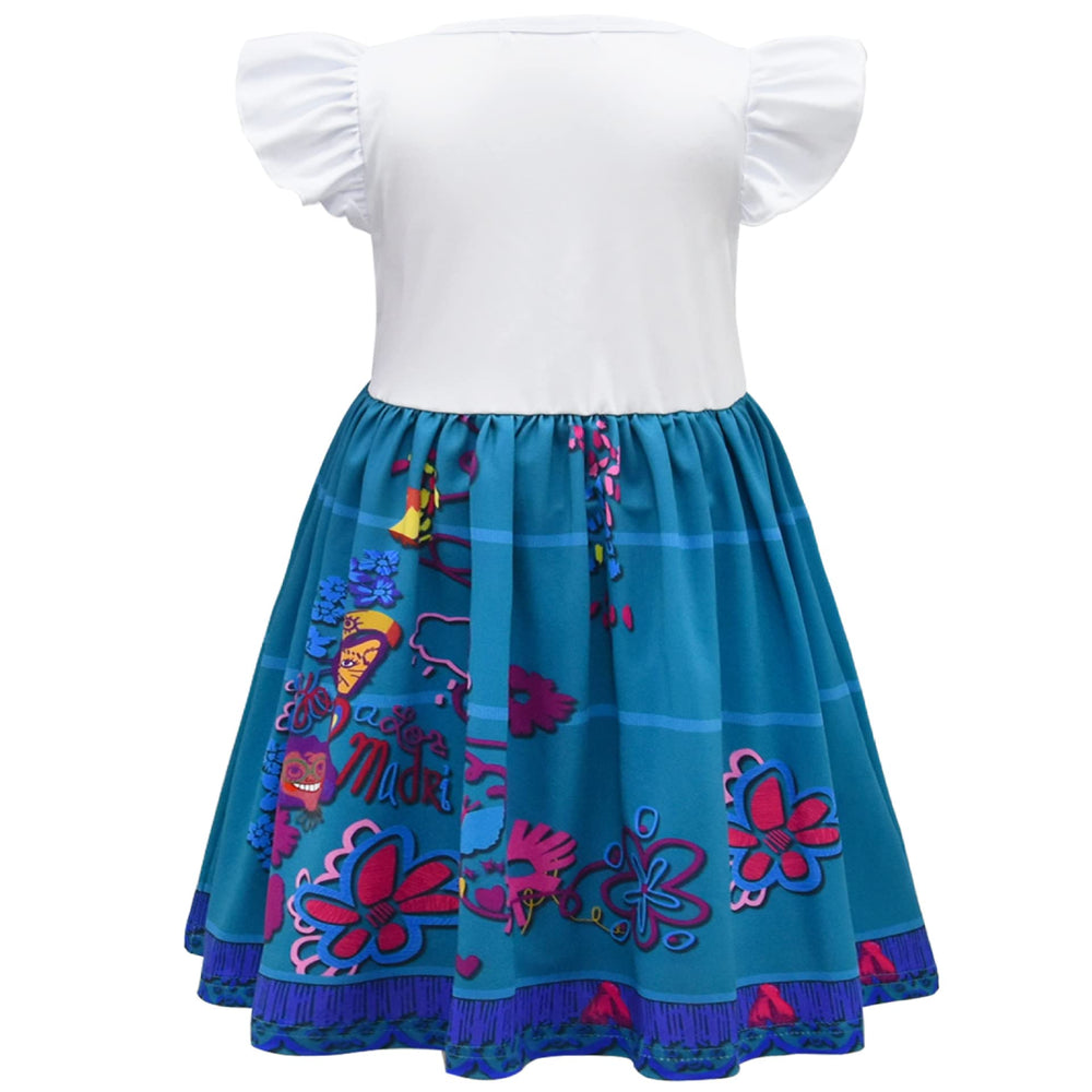 Choadam Mirabel dress 3D print detail highlights vivid character design for play