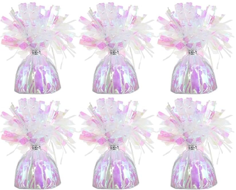 Chochkees pink iridescent balloon weight for eye-catching centerpieces.