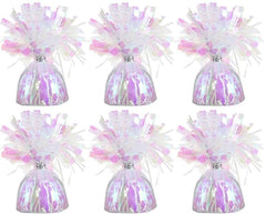 Chochkees pink iridescent balloon weight for eye-catching centerpieces.