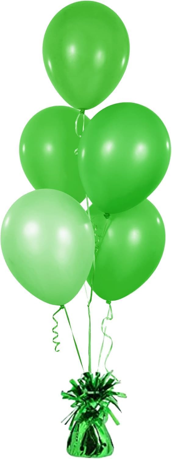 Chochkees pink iridescent balloon weight highlights party decor.