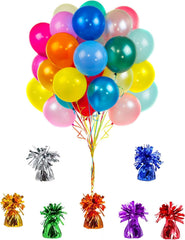 Chochkees green balloon weights closeup showing durable foil material
