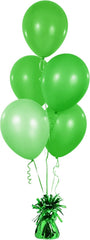 Chochkees green weights 6-pack side view ideal for anchoring balloons