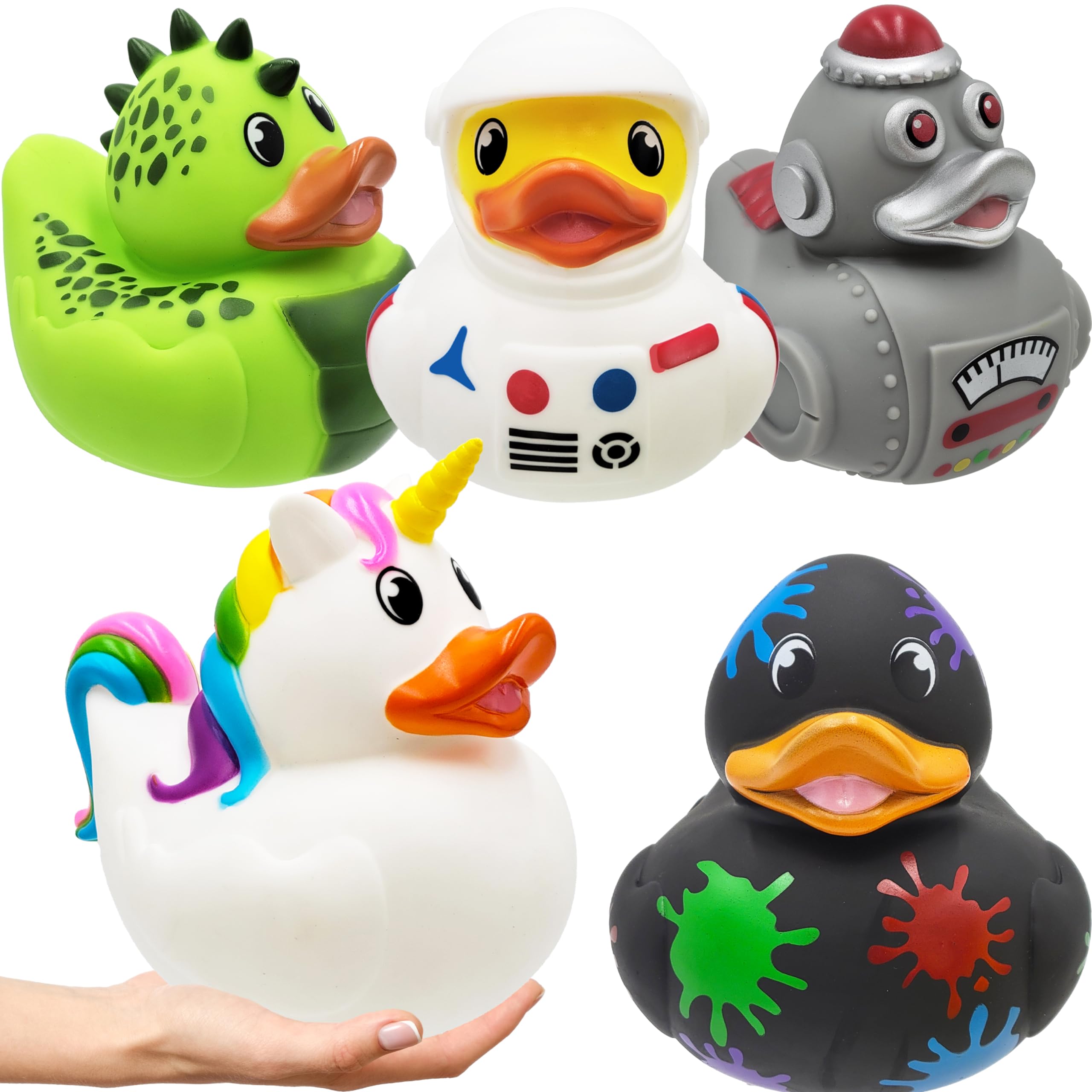 Chochkees big rubber duck squeaking toy, durable bath companion for endless playtime