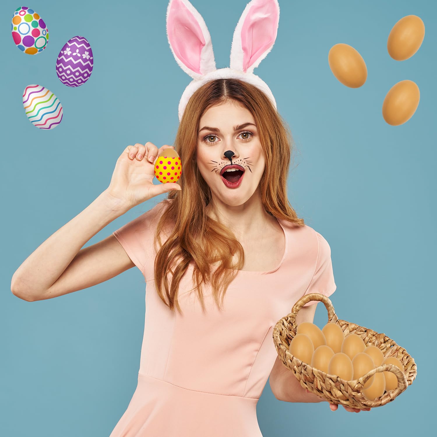 Chochkees egg hunt decoration ideas with life-size eggs for playful hunts.