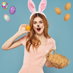 Chochkees egg hunt decoration ideas with life-size eggs for playful hunts.