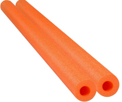 Chochkees floating noodle in orange color shows 52-inch buoyant support for pool lounging