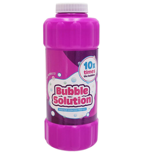 Chochkees Purple 16oz bubble solution bottle pour — easy refills for playtime