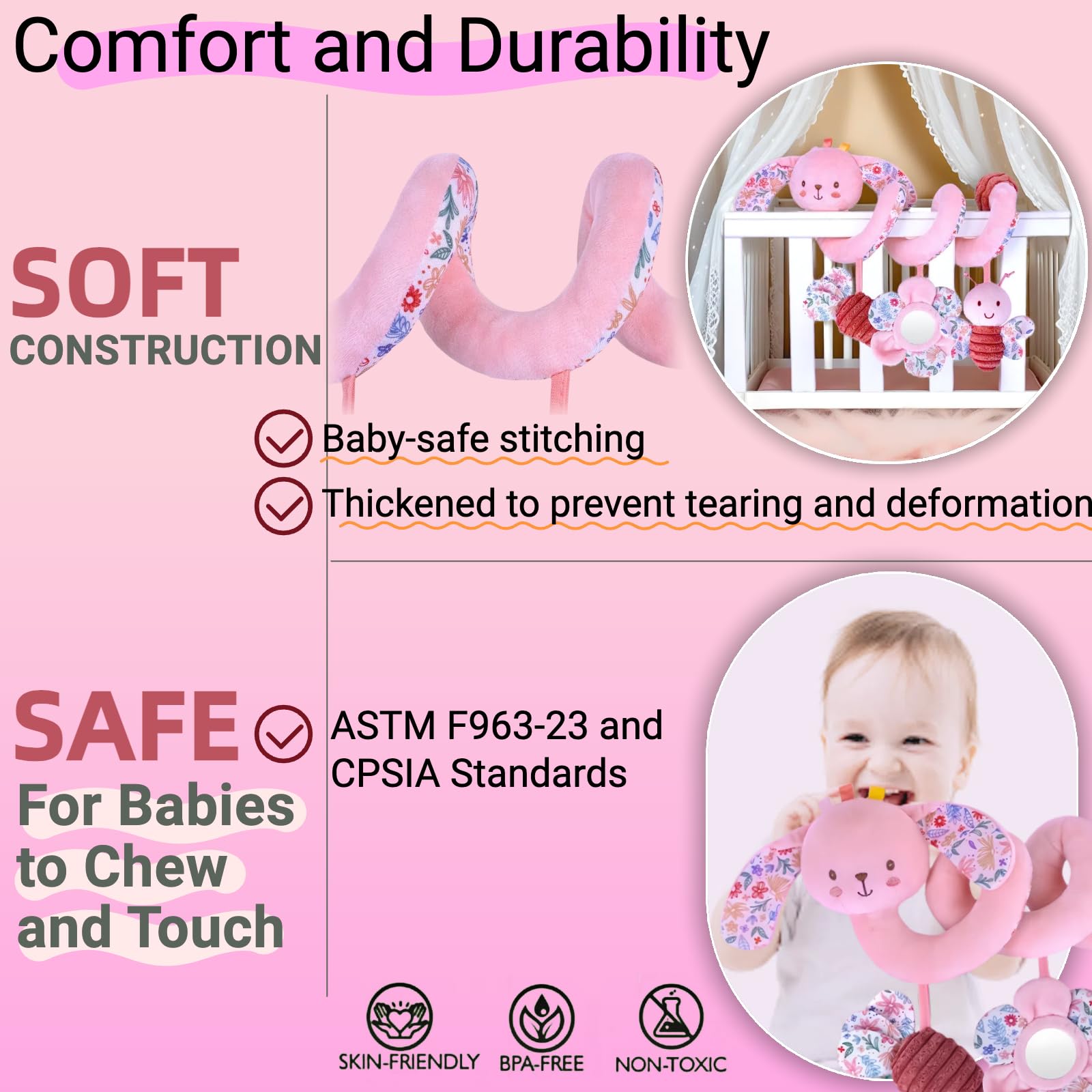 Chochumy tummy time mirror enhances visual tracking