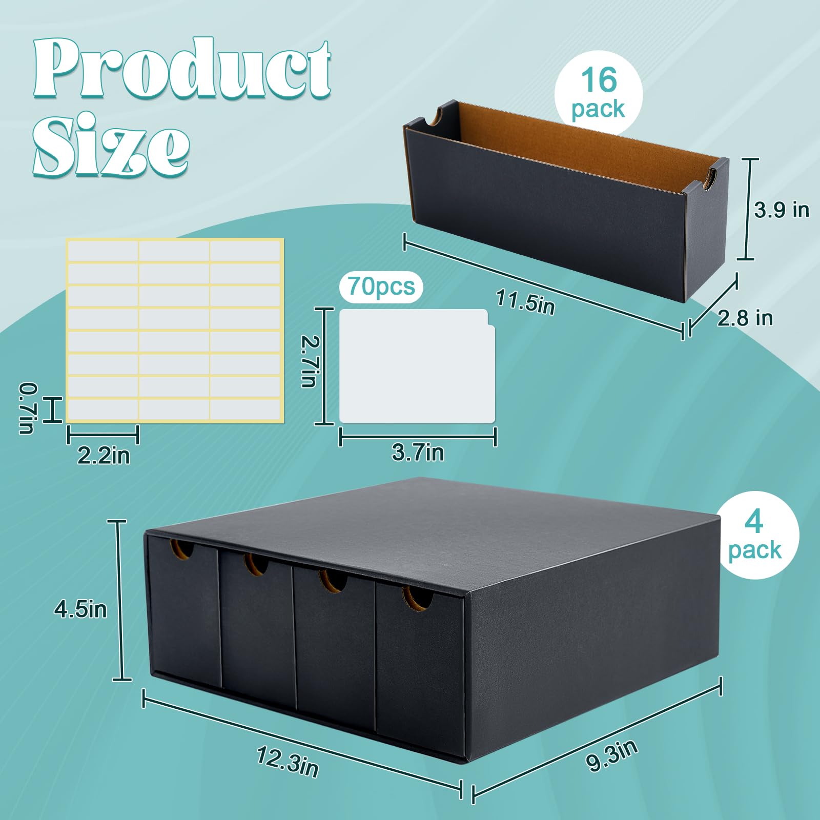 Cholemy storage box with 70 dividers and labels for precise sorting.