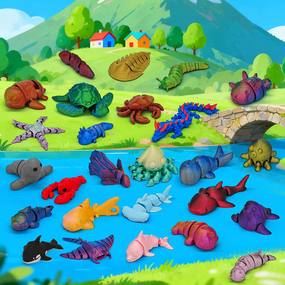 CHolic dolphin figurine, vivid color model for eye-catching desk décor and tactile exploration