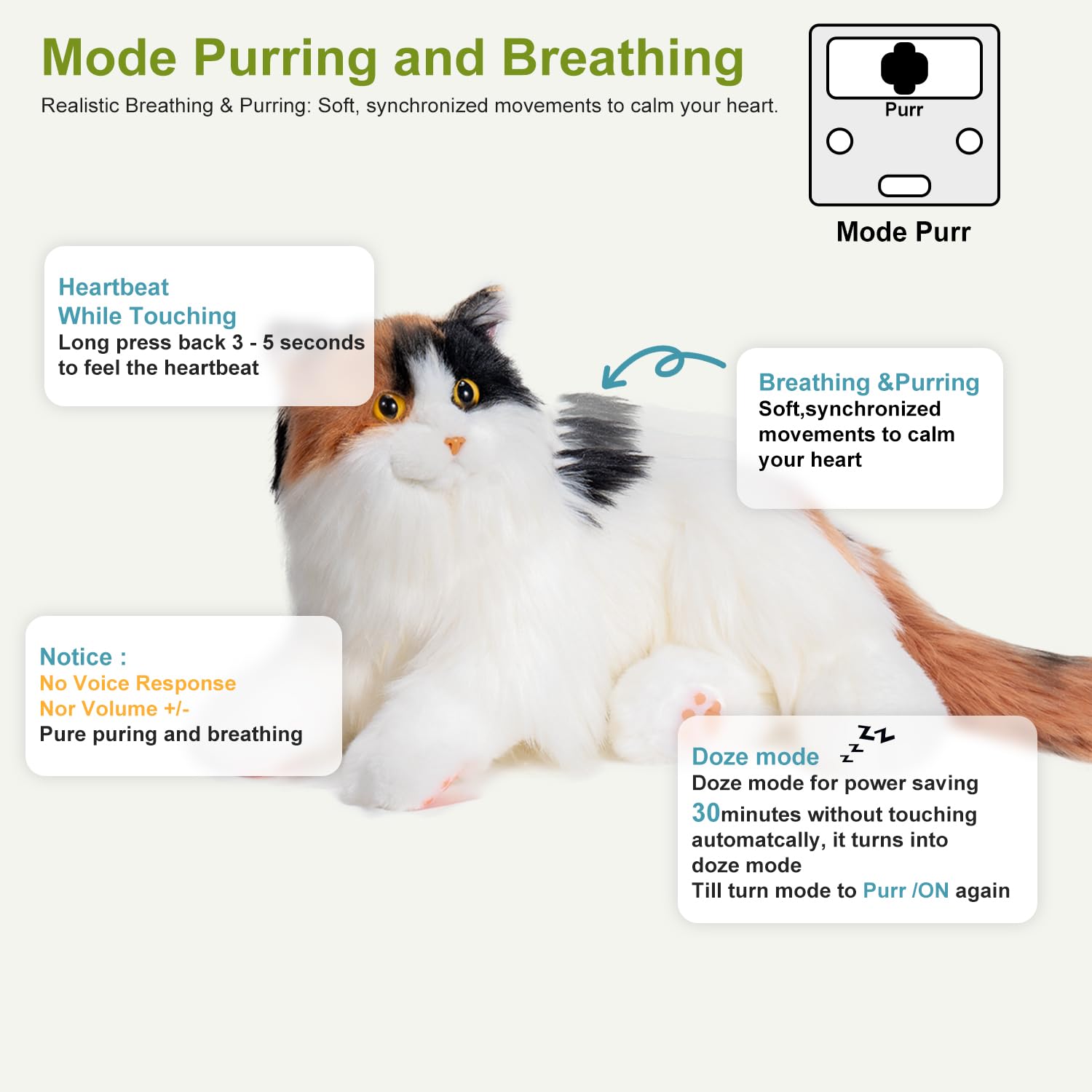 Chongker dark calico cat purring simulation for cozy moments