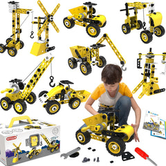 choopheme 10-in-1 stem toy bulldozer model in action, fostering hands-on engineering exploration.
