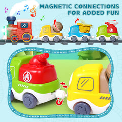 Choopheme train set magnetic connections enabling mix-and-match play