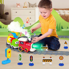 Choopheme train set track-curves showing flexible layouts for imagination
