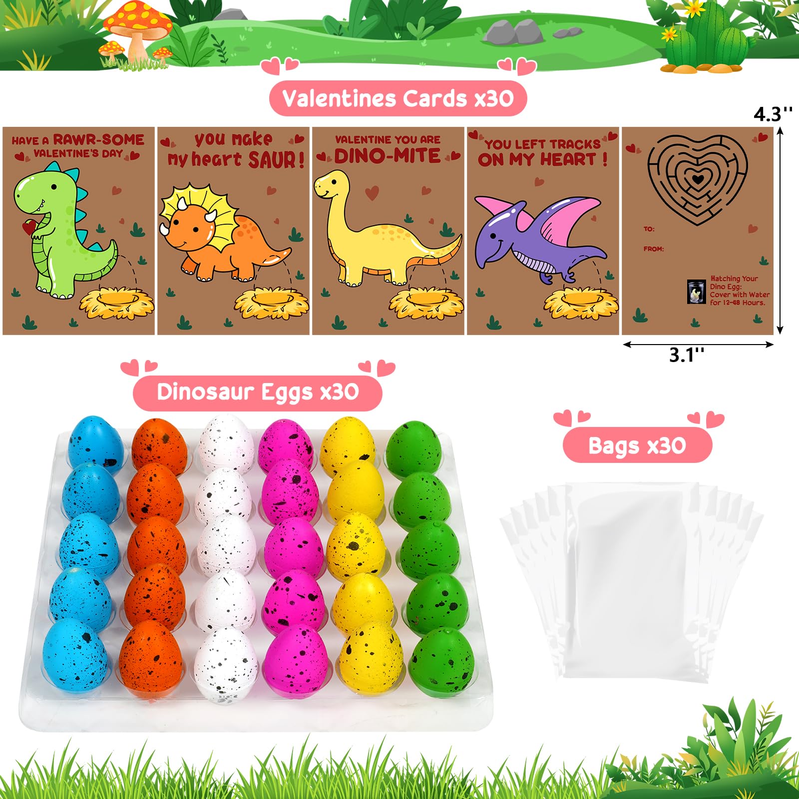 Choopheme valentines cards for kids, keepsake notes
