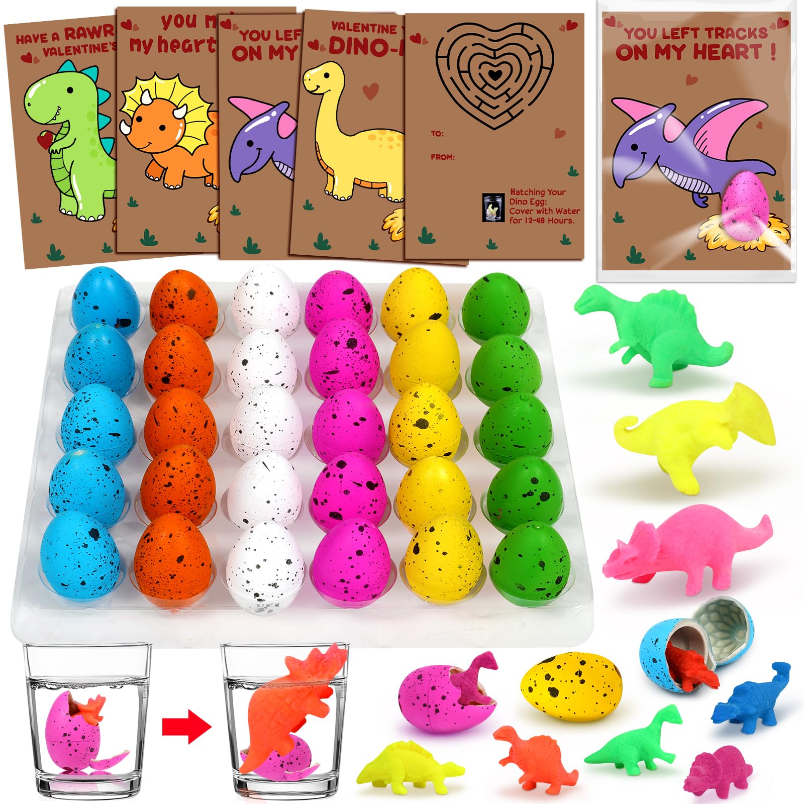 Choopheme valentines dino eggs pack, ideal classroom exchange gift