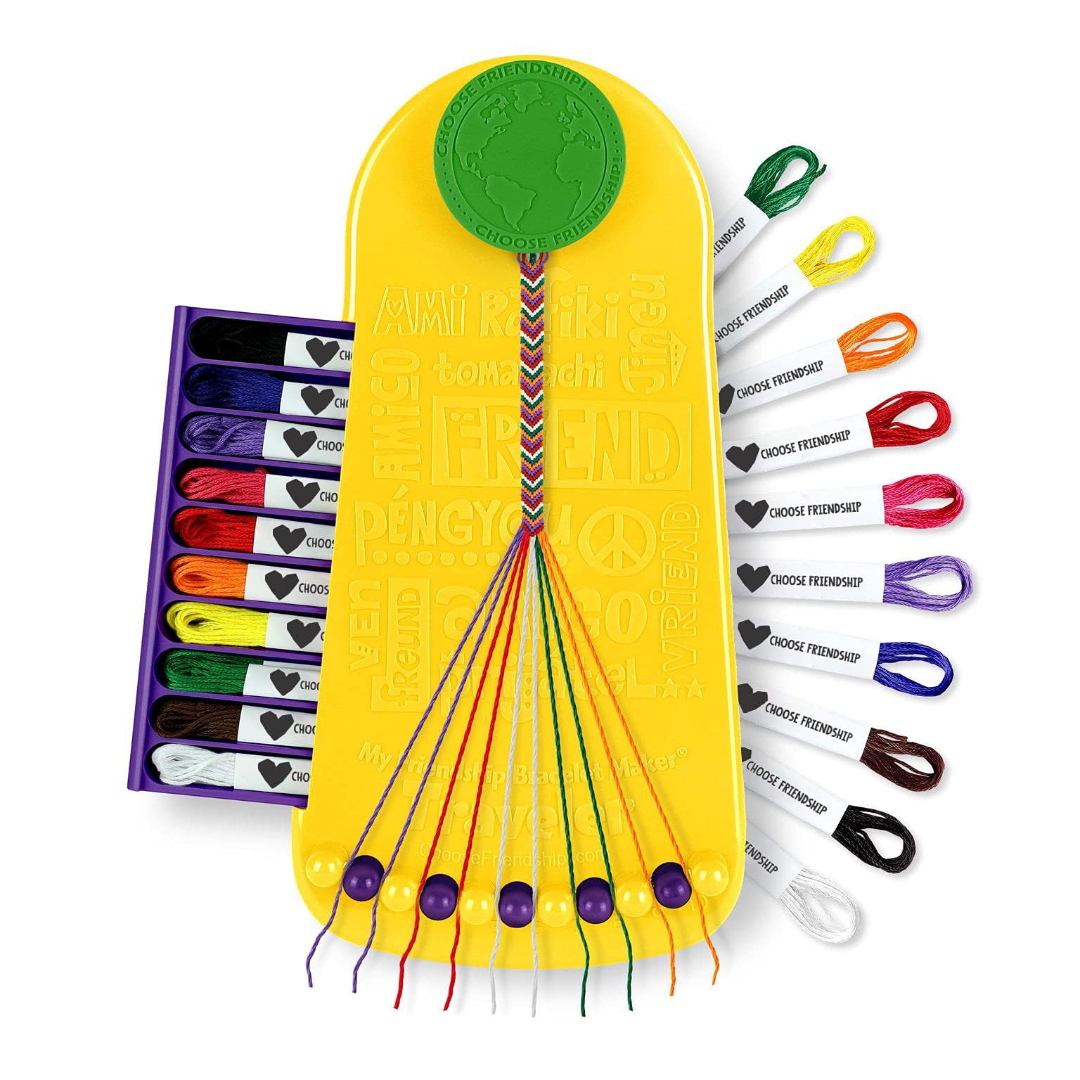 Choose Friendship Bracelet Kit Yellow Pineapple collection shown for kid-friendly color crafting