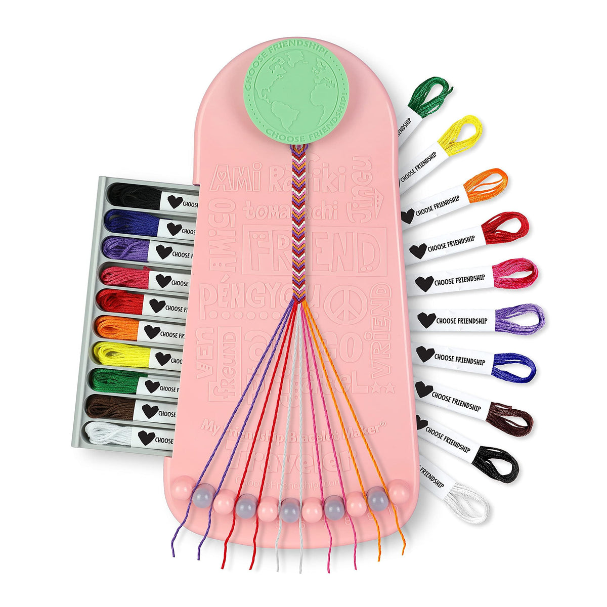 Choose Friendship Macaroon kit assembly showcases contents for easy at-home crafting.