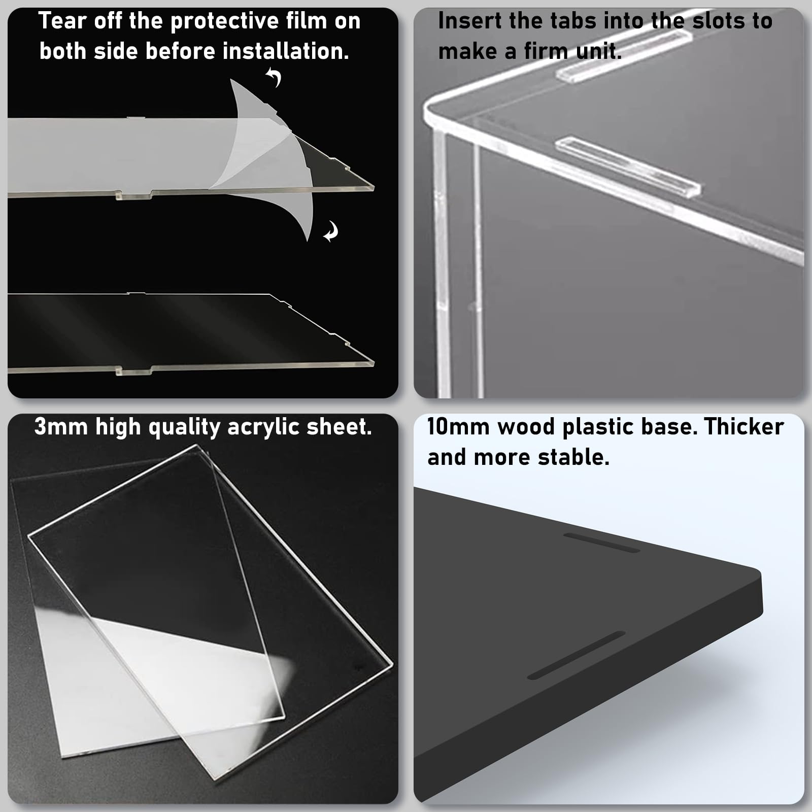 Choowin case interior shows dust-free protection for collectibles.
