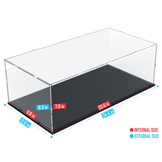 Choowin display case for LEGO McLaren P1, side view highlighting depth.