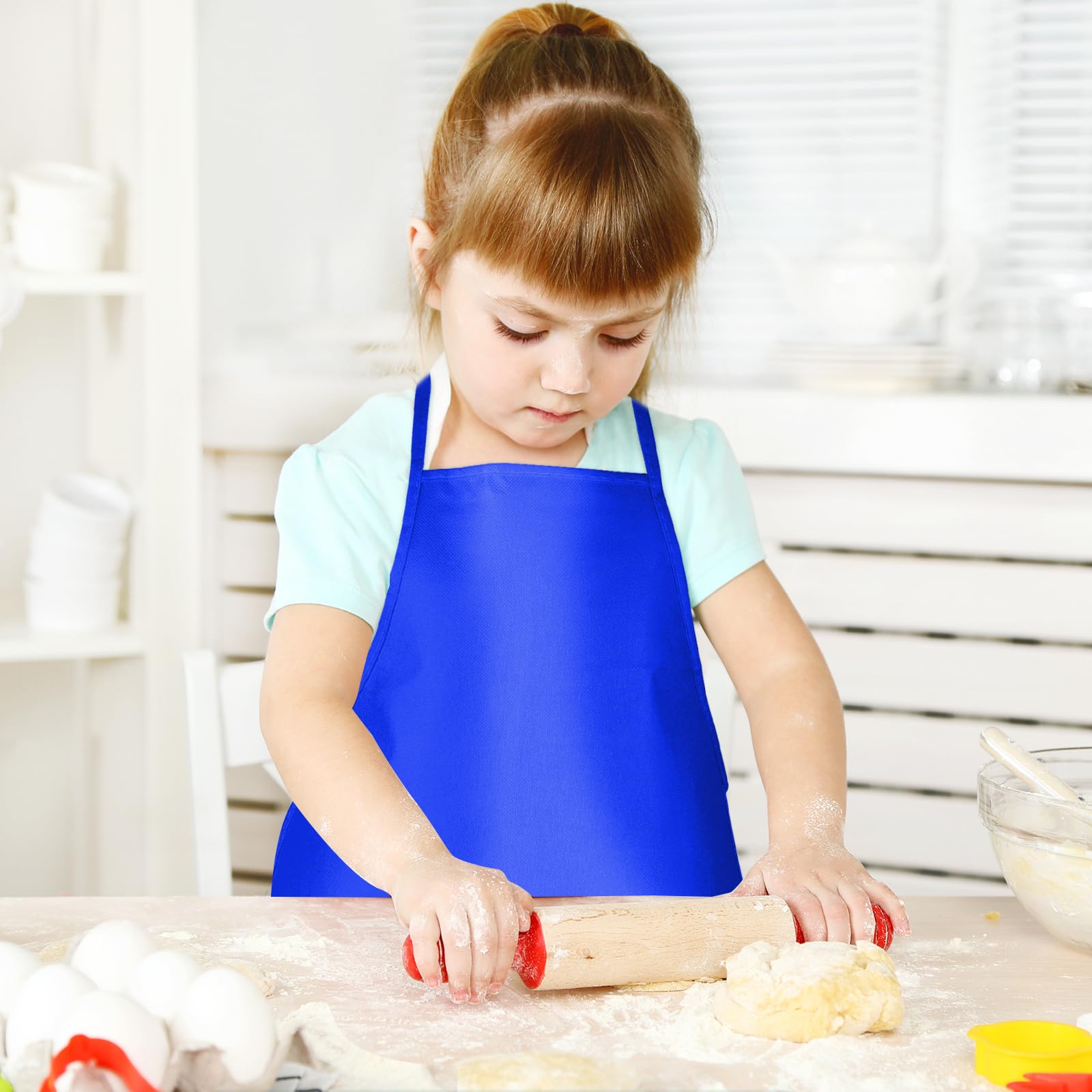 CHRORINE apron care instructions highlight hand wash in warm water.