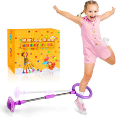 Chridark ankle skip ball with flash wheel lights up during movement for outdoor play.