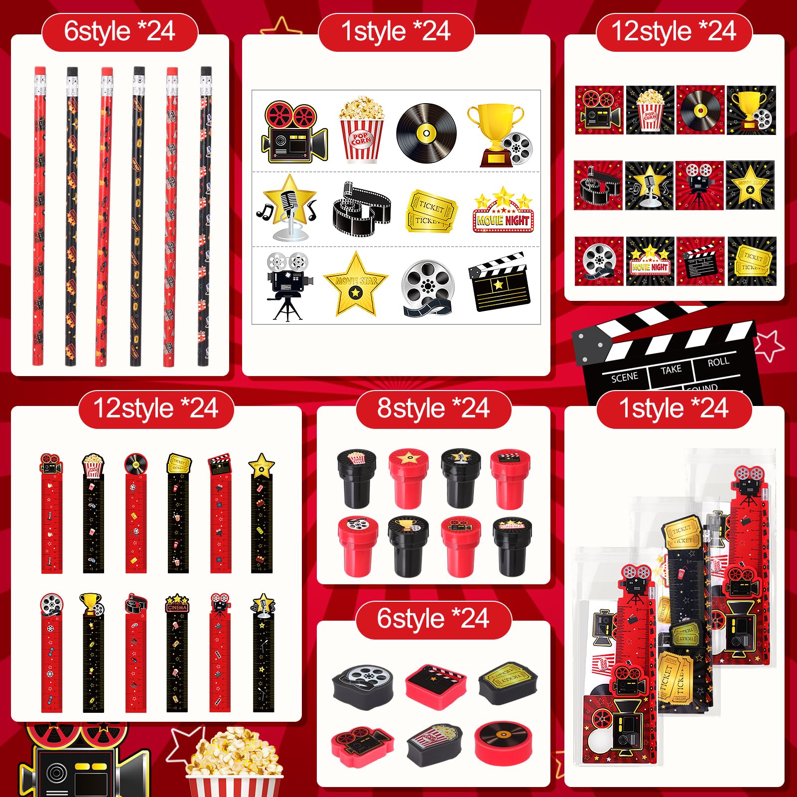 Chrisfall erasers featuring cinema motifs and durable everyday use.