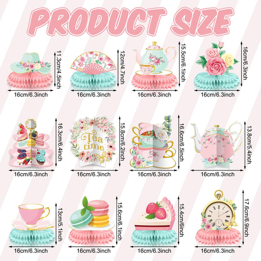 Chrisfall tea party honeycomb cup centerpiece brightens spring tables