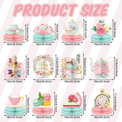 Chrisfall tea party honeycomb cup centerpiece brightens spring tables