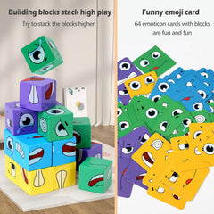 ChristmaxStore wooden blocks for face changing cubes support durable, hands-on learning.