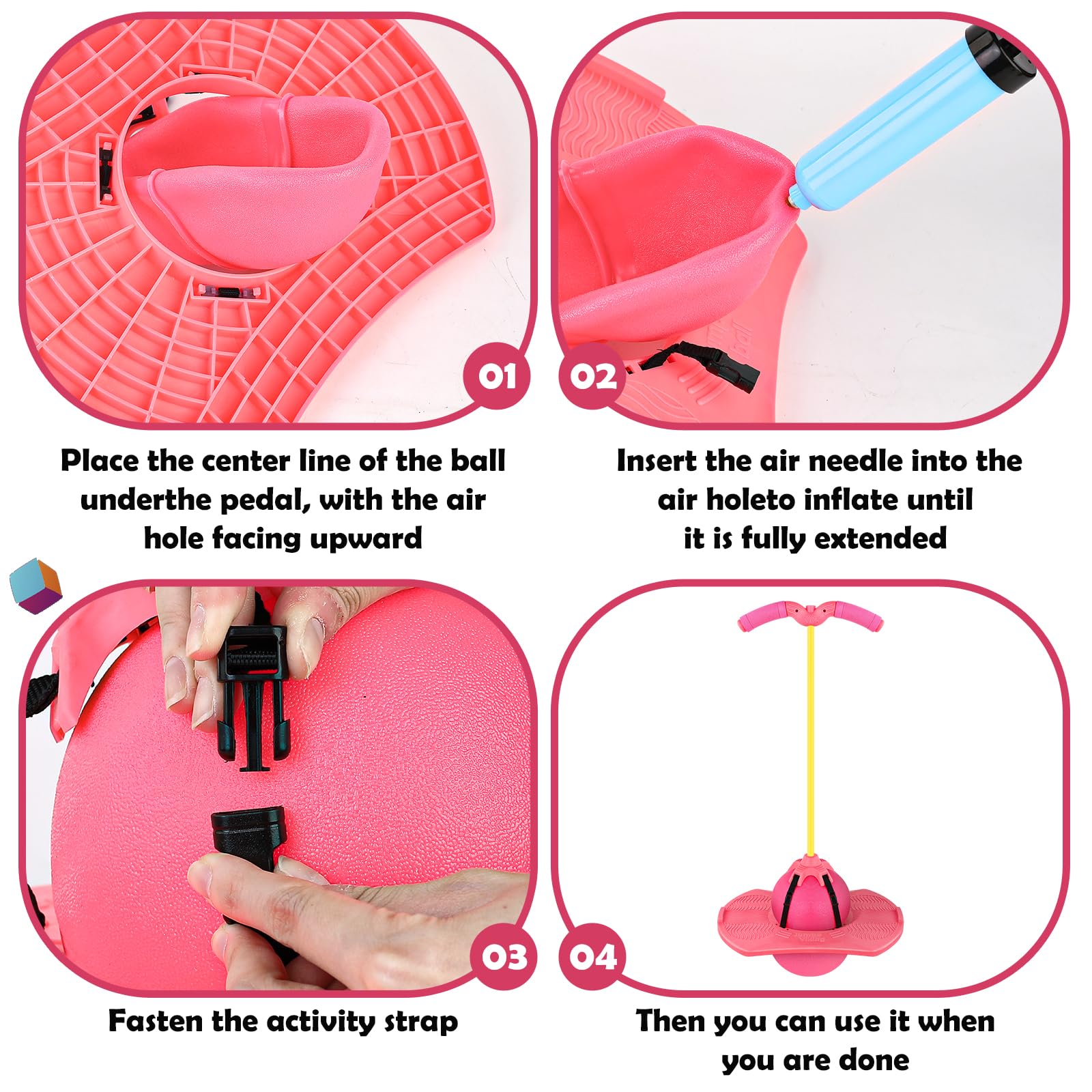 Christoy Pogo Ball soft material close-up, reduces noise during bounces.