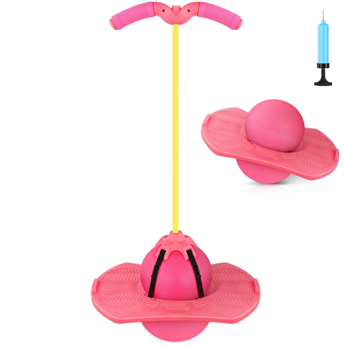 Christoy Pogo Jumper pink handle, ideal for family play and balance practice.