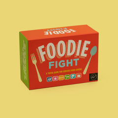 Chronicle Books Foodie Fight game pieces arranged for engaging group play.